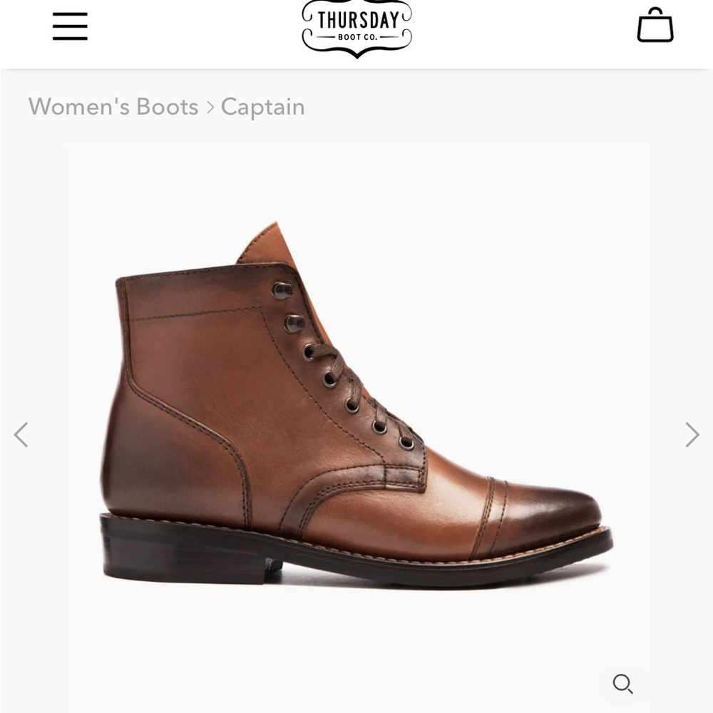 Thursday Boot Co. Women’s Captain in the classic color Brandy